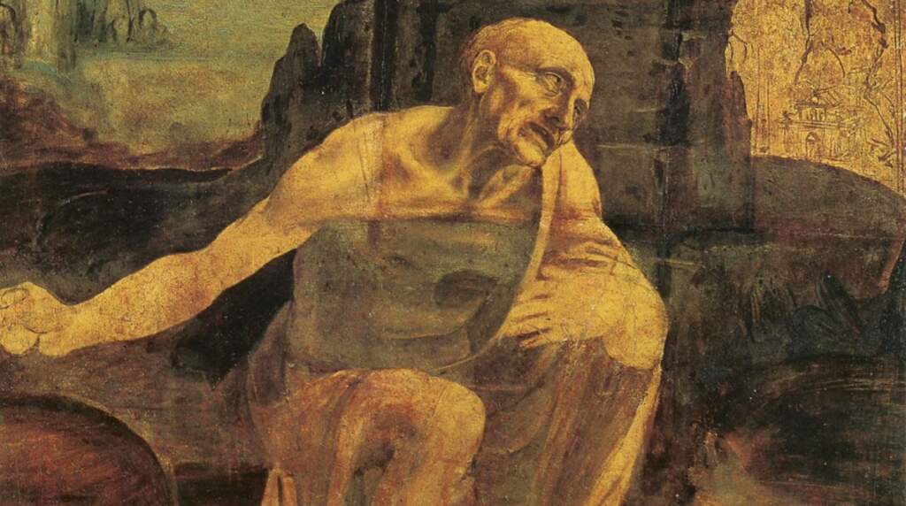 San Jerónimo de Leonardo da Vinci en la Pinacoteca Vaticana