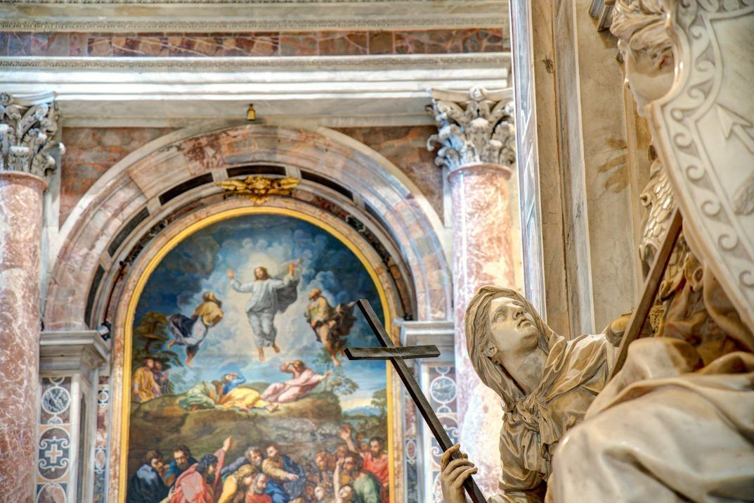 Vista de la cúpula de San Pedro en Roma